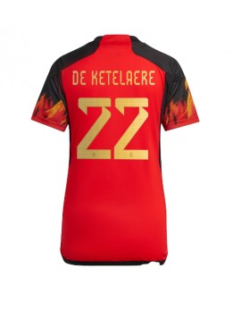Belgien Charles De Ketelaere #22 Replika Hemmakläder Dam VM 2022 Kortärmad